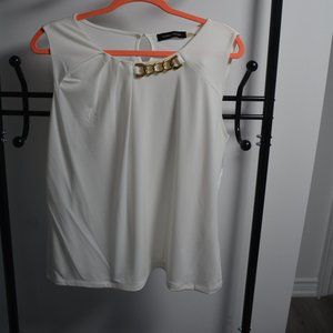 Ivanka Trump Brand, Size XL, Sleeveless Top, Light Cream; NWOT